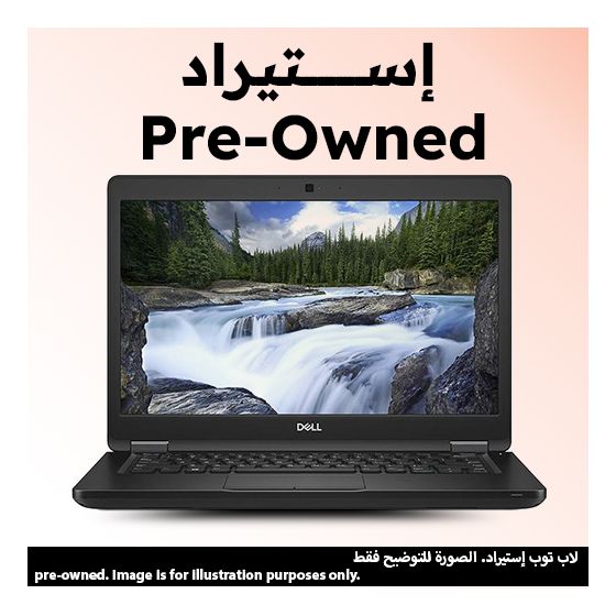 لاب توب ديل لاتيتيود 5490، انتل كور i5-8350U، سعة 256 جيجا SSD، رام 8 جيجا، شاشة 14 بوصة، دقة HD، كارت انتل UHD جرافيكس 620، ويندوز 10 برو - اسود (استيراد)، فئة A، ضمان 6 شهور