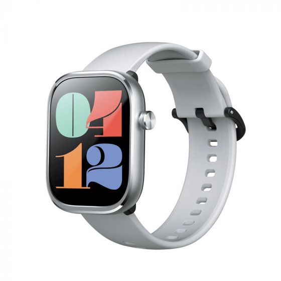 Mibro C4, Smart Watch, 2.01 Inch, Silver Case and Silver Strap