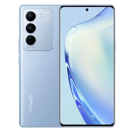 فيفو V27، بشريحتين اتصال، سعة 256 جيجا، 8 جيجا رام، شبكة 5G - ازرق