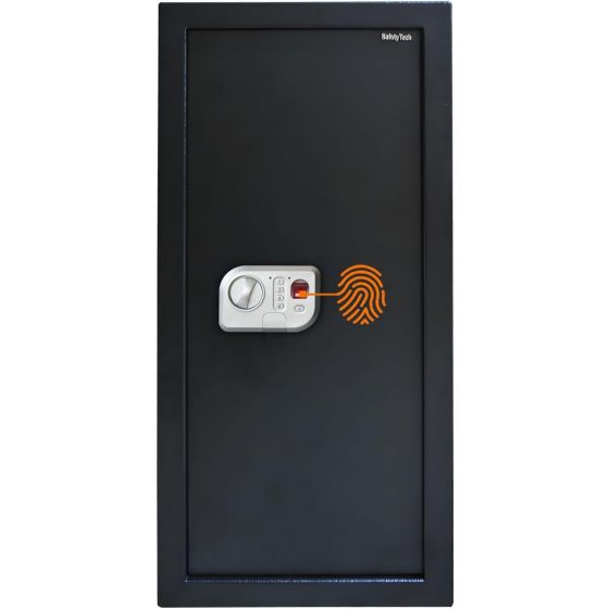 Safety Tech Biometric Fingerprint Safe Box, Black - GN 100 FSA