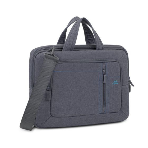 Rivacase Alpendorf Canvas Laptop Bag, 14 Inch, Grey- 7520