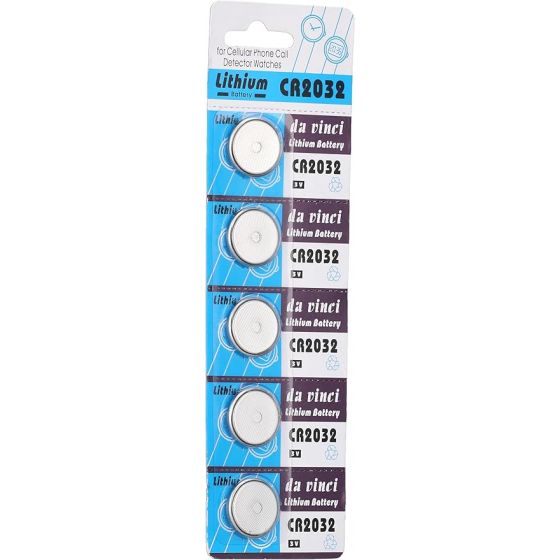 Lithium Coin Cell Batteries, 5 Pieces - CR2032