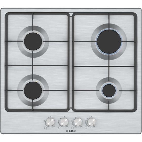 Bosch Serie 4 Gas Built-In Hob, 4 Burners, Stainless steel - PGP6B5O62Q