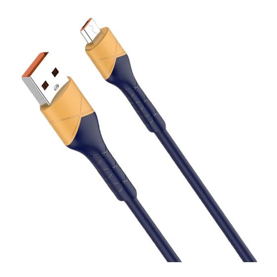 كابل مزامنة وشحن USB-A الى USB-C لدينو، 2 متر، 5 امبير، ازرق - LS802