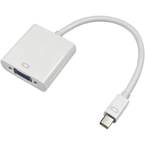 محول ميني منفذ عرض ذكر الى VGA انثى -ابيض