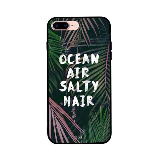 جراب ظهر بطبعة عبارة Ocean Air Salty Hair لابل ايفون 8 بلس
