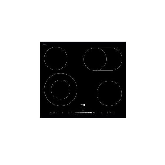 Beko Electric Built-In Hob, 4 Burners, Black-HIC 64503 T