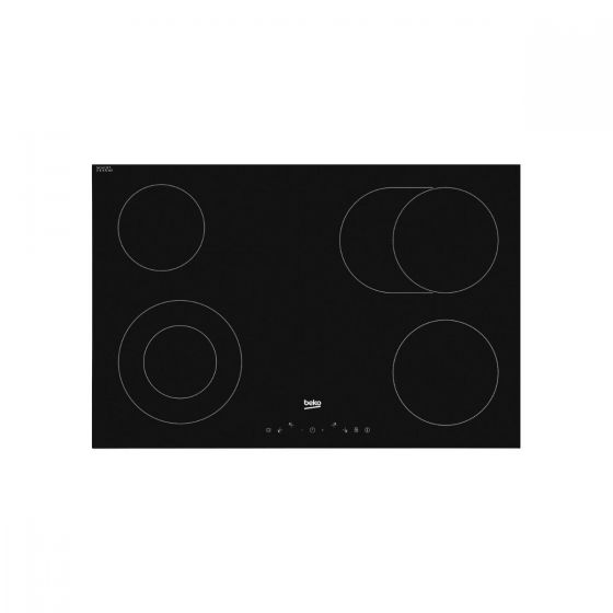 Beko Electric Built-In Hob, 4 Burners, Black- HIC 84401