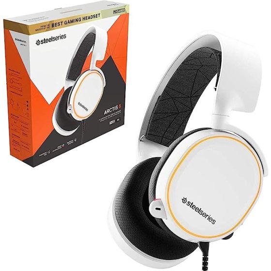 Steelseries Arctis 5 RGB Gaming Headset 2019 Edition - 7.1 DTS Headphone: X v2.0 Surround - ClearCast Noise-Cancelling Mic - Detachable Cables - Discord-Certified - PC,PS4,MOBILE,MAC