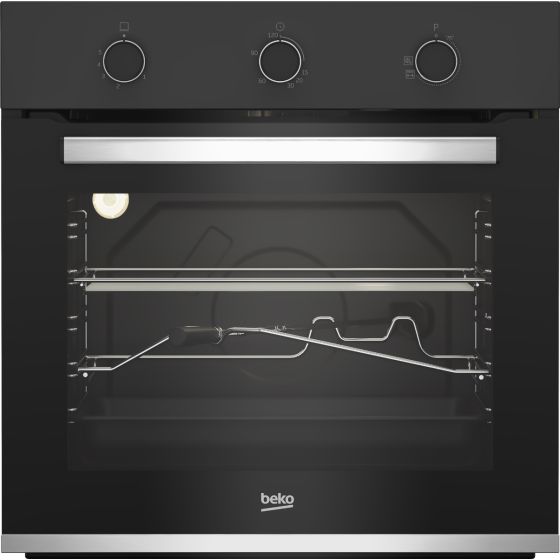 Beko Built-in Gas Oven with Grill, 66 Liters, Black - BBIH12100BC