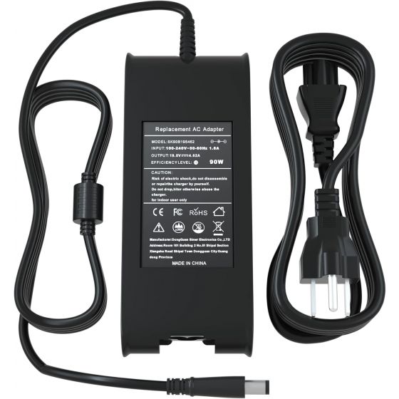 Laptop Charger for Dell Latitude Laptops, 90 Watt - Black