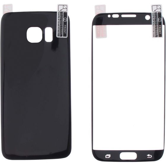 Front and Back Gelatin Screen Protector for Samsung Galaxy S8 - Transparent and Black