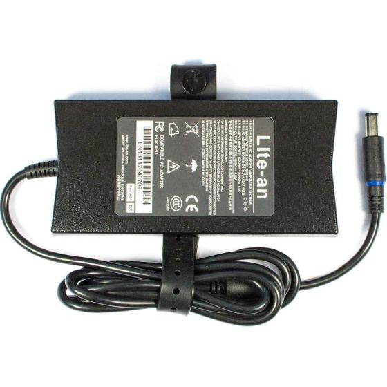 Lite-an Laptop Charger for Dell Laptops Latitude E6410, 19.5V - Black