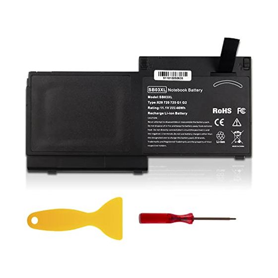 HP Replacement Laptop Battery For HP EliteBook 720 G1, 46Wh - Black