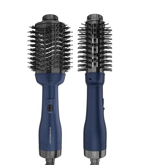 Rush Brush V2 Pro Hair Straightener Brush, 1300 Watt - Navy Blue