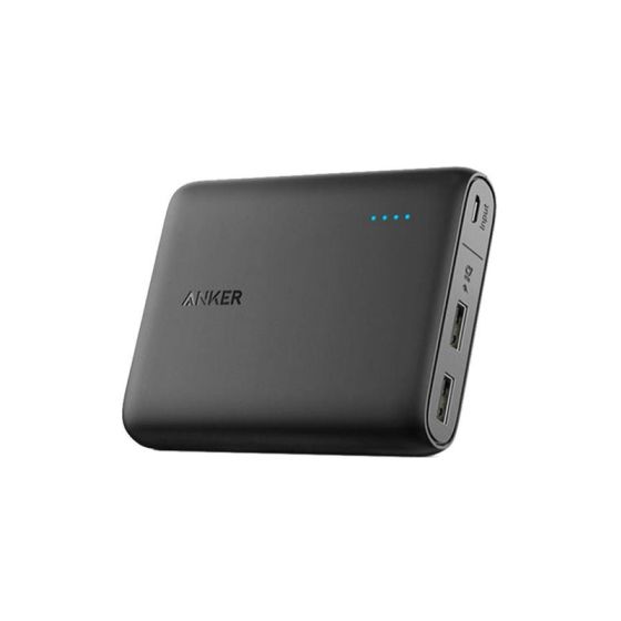 باور بانك سلكي انكر، 2 منفذ USB، قدرة 22.5 وات، 13000 مللي امبير، اسود - A1215011