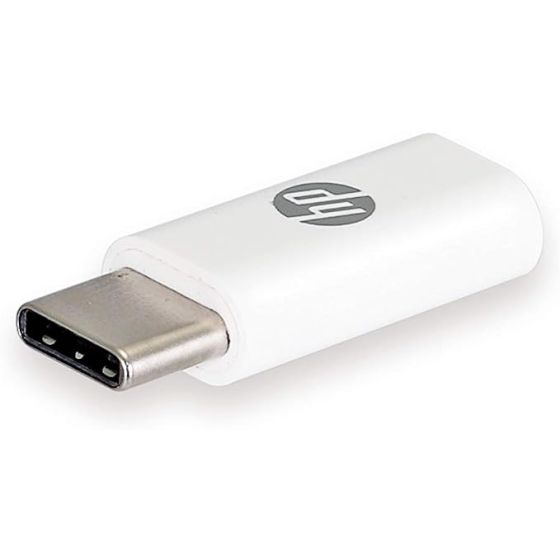 محول اتش بي مايكرو USB إلى فئة C، ابيض - HP036GBWHT0TW