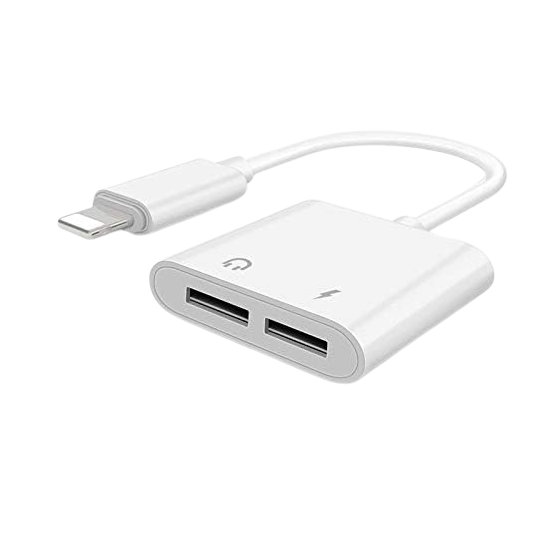 iPhone 8/X/7 Adapter Splitter, Raycue Dual Lightning Headphone Audio and Charge Adapter with Music Control and Phone Call for iPhone X 8/8 Plus/7/7 Plus