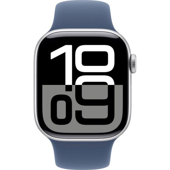 Apple Watch Series 10 42mm, Silver Case With Denim Strap