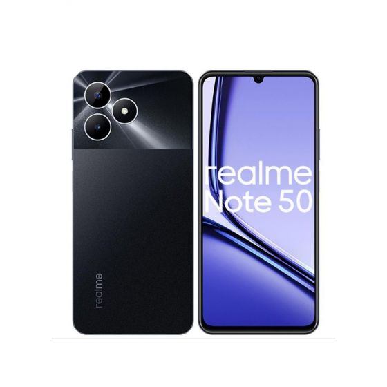 ريلمي نوت 50، سعة 256 جيجا، رام 4 جيجا، شبكة 4G LTE، بشريحتين اتصال - اسود ميدنايت