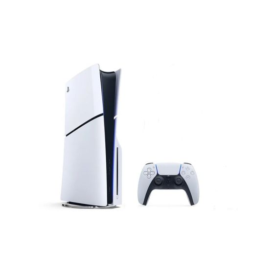 Sony PlayStation 5 Slim Disc Edition, 1TB SSD, with Wireless Controller - White - International Version