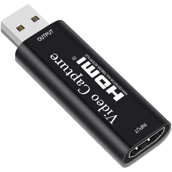 كارت التقاط فيديو وصوت جونهوي ار تي، محول 4K HDMI USB 3.0 - اسود