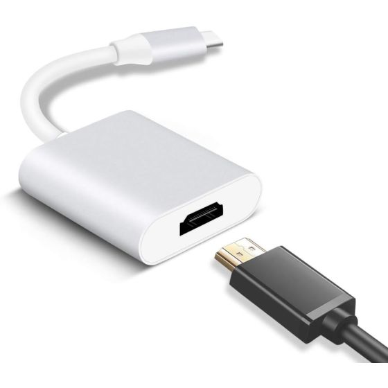 محول من USB فئة C الى HDMI 4K مالتي كالارد ليد، 15 سم - ابيض