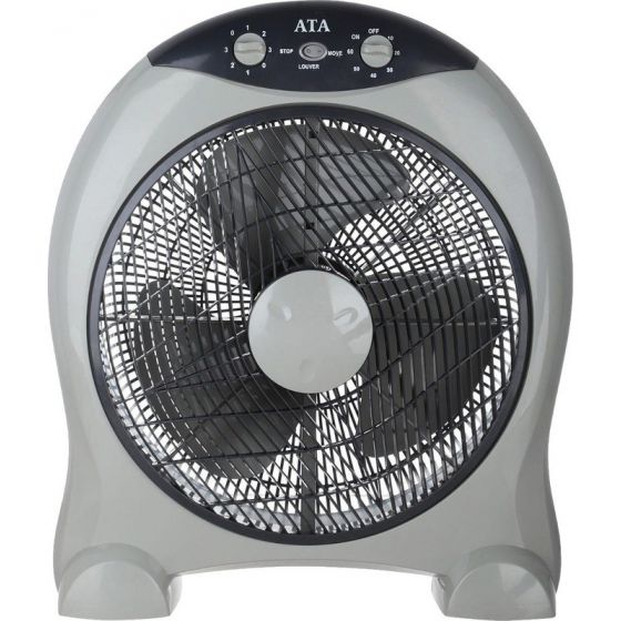 ATA Box Fan, 14 Inch, Grey- BFA-02