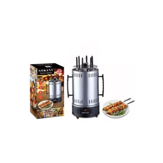 Sokany Electric Grill, 1000 Watt, Silver and Black - sk-6111