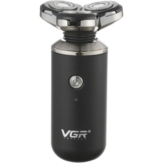 ماكينة تشذيب اللحية قابلة للشحن في جي ار ، استخدام جاف ومبلل، اسود - V-317