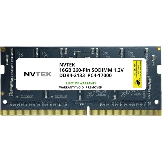 ذاكرة رام SODIMM DDR4 ان في تيك، سعة 16 جيجا - اسود