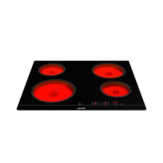 Gorenje Glass Ceramic Electric Hob, 60cm, Black - ECT641BSC