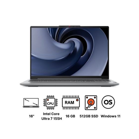 لاب توب لينوفو ايديا باد برو 5 16IMH9 83D40031ED، انتل كور الترا 7 155H، هارد 512 جيجا SSD، رام16 جيجا، شاشة 16 بوصة 2K OLED، 120 هرتز، كارت شاشة انفيديا جي فورس RTX 3050 سعة 6 جيجا GDDR6، ويندوز 11 - رمادي