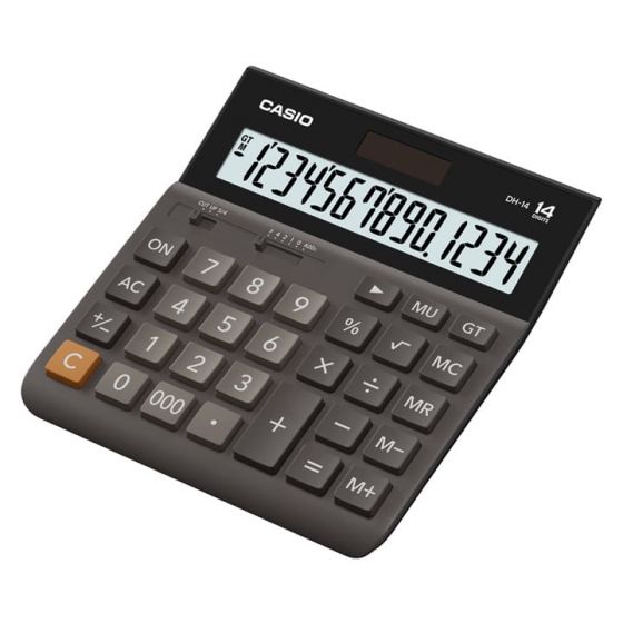 آلة حاسبة عملية كاسيو، اسود - DH-14-BK