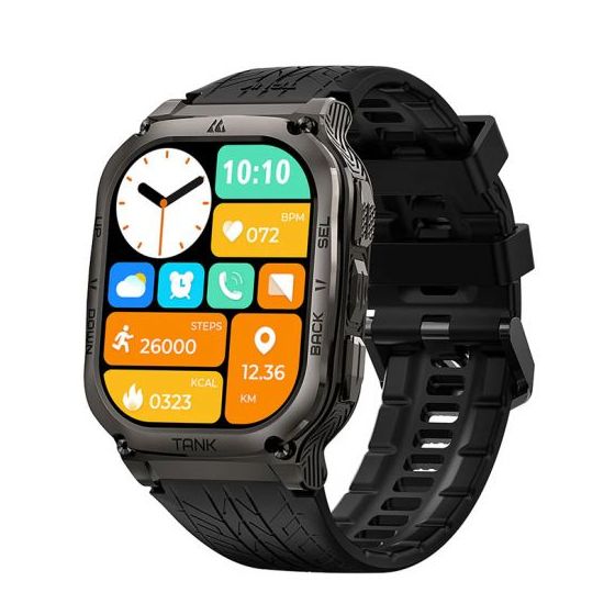 Kospet Tank M3 Smart Watch - Black Case and Strap