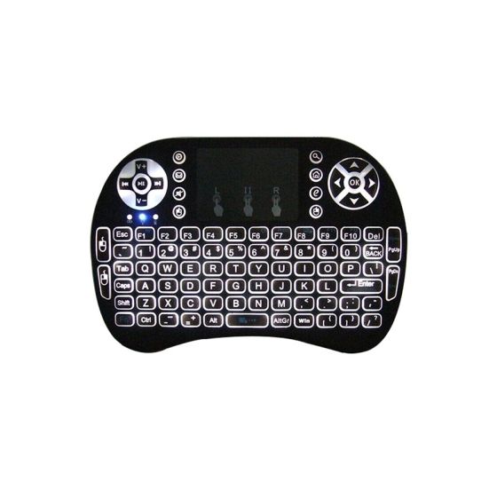 Mini Wireless Keyboard with Touchpad - Black