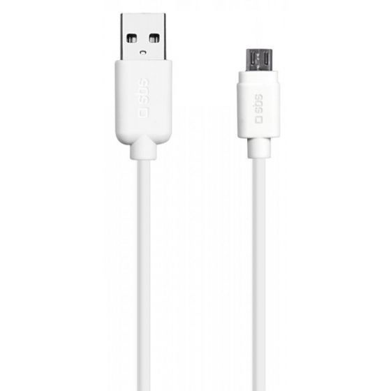 كابل Micro USB اس بي اس للشحن ونقل البيانات، 1 متر - ابيض