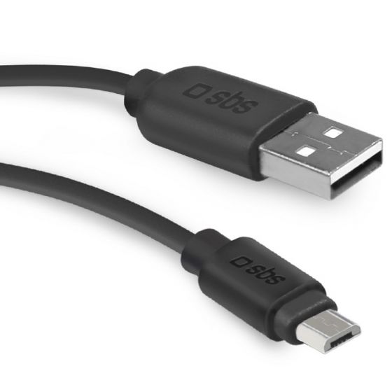 كابل Micro USB اس بي اس للشحن ونقل البيانات، 2 متر  - اسود