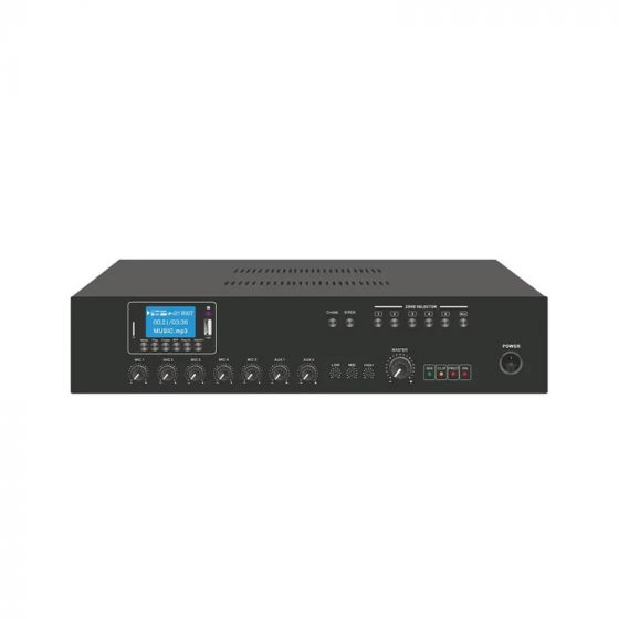 مضخم صوت امبليفير بلوتوث وراديو اف ام ادفيجن، اسود - AD-240ZD