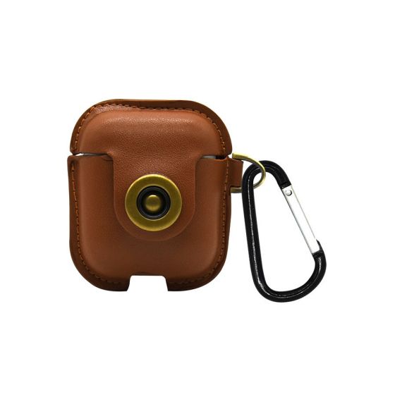 Leather Case for Apple AirPods- Light Brown