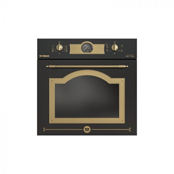 فرن غاز بلت ان فريش، 60 سم، 56 لتر، اسود وذهبي - GEOFR60CMRB