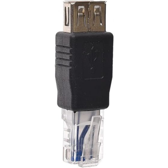Connector Network Rj45 Male Usb Female - Black