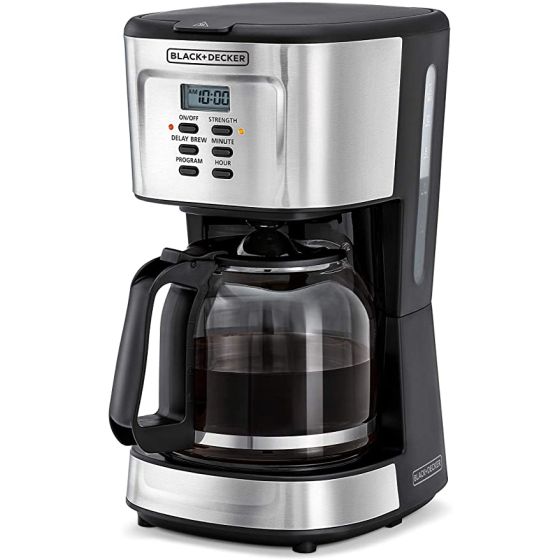 Black + Decker Coffee Maker, 900 Watt, Black Silver - DCM85-B5