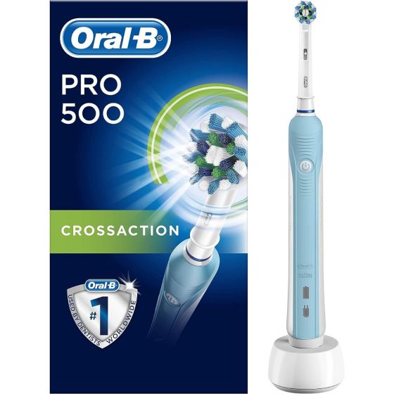 Oral-B CrossAction Pro 500 3D Electric Toothbrush - Blue