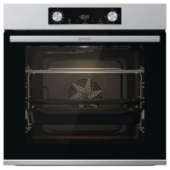 Gorenje Electric Built-in Oven with Grill, AirFry Function, 60 cm, 77 Liters, Black and Silver - BOS6737E09X