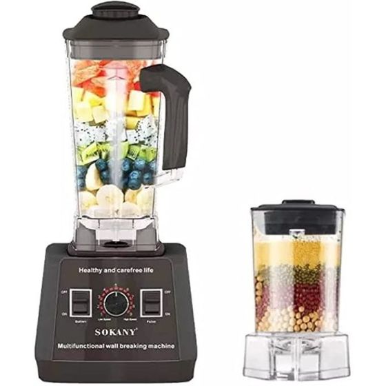 Sokany Countertop Blender, 5000 Watt, Black- SK- 666
