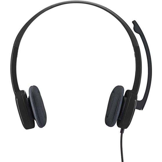سماعة رأس ستريو لوجيتك H151 بميكروفون، اسود - 981-000589