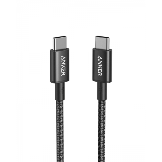 كابل USB-C  نايلون انكر  333 ، 6 قدم، اسود - A8757H11