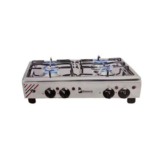 موقد غاز بيسمارك، 4 شعلة، ستانلس ستيل - BSX-5555BMF
