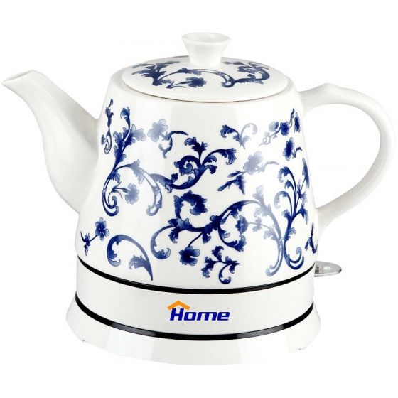 Home Porcelain Kettle, 1 Liter, 900 Watt, White - HHB1017B